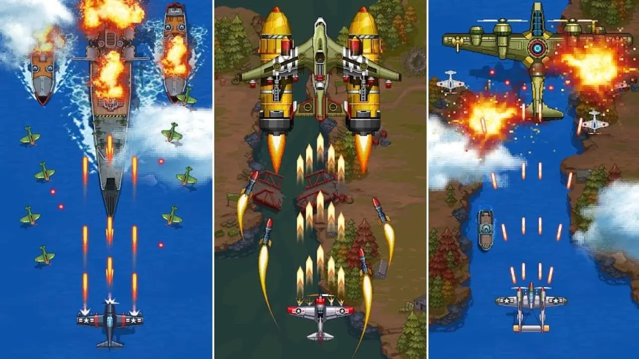 1945 Air Force gameplay interface on Android