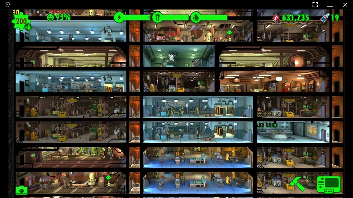 Fallout Shelter gameplay xây dựng hầm trú ẩn