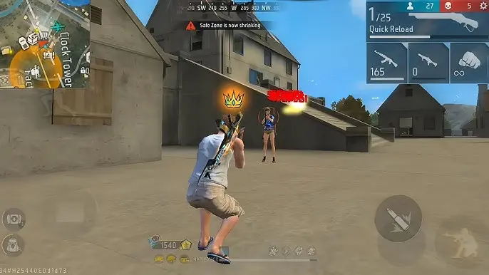 Free Fire MOD APK in-game battle interface