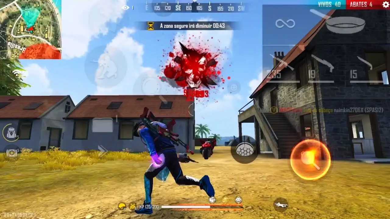 Aim lock feature in Free Fire MOD APK