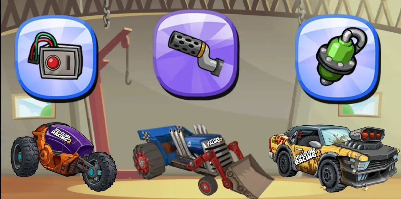 Nâng cấp xe trong Hill Climb Racing MOD