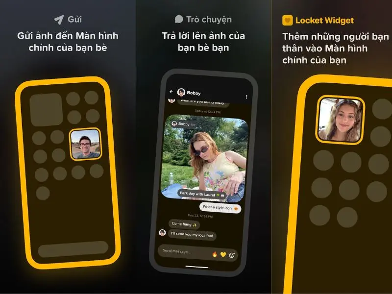 Chia sẻ ảnh và nhắn tin trực tiếp với bạn bè trong Locket Widget APK