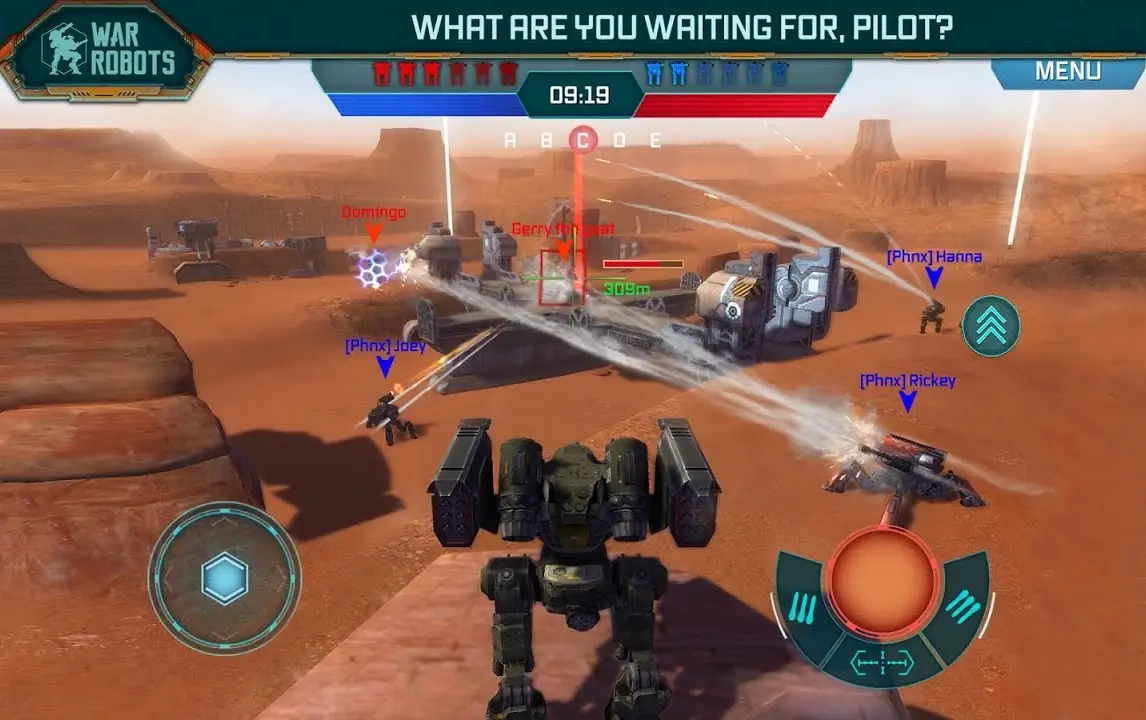 Robot battlefield in War Robots