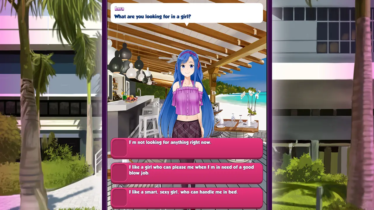 Chat interface in Booty Calls