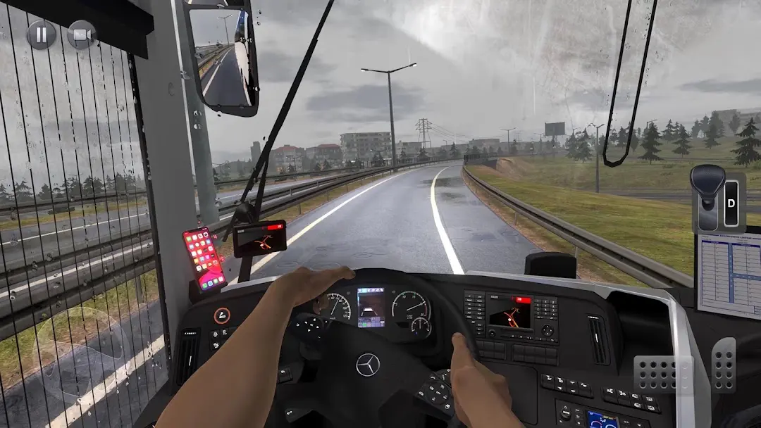 Bus Simulator Ultimate gameplay driving a bus on the highway