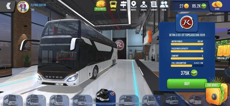 Buying buses in Bus Simulator Ultimate
