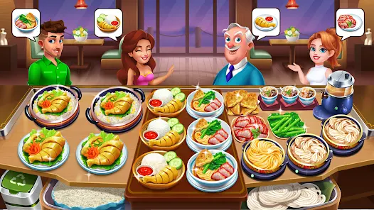 Restaurant interface in Cooking Wonder