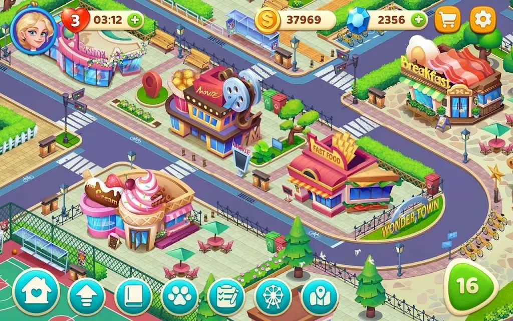 Multiple restaurants in Cooking Wonder