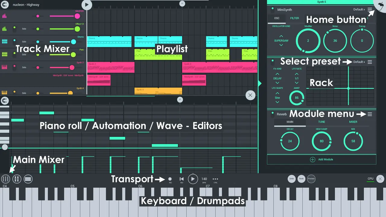 FL Studio Mobile music production interface