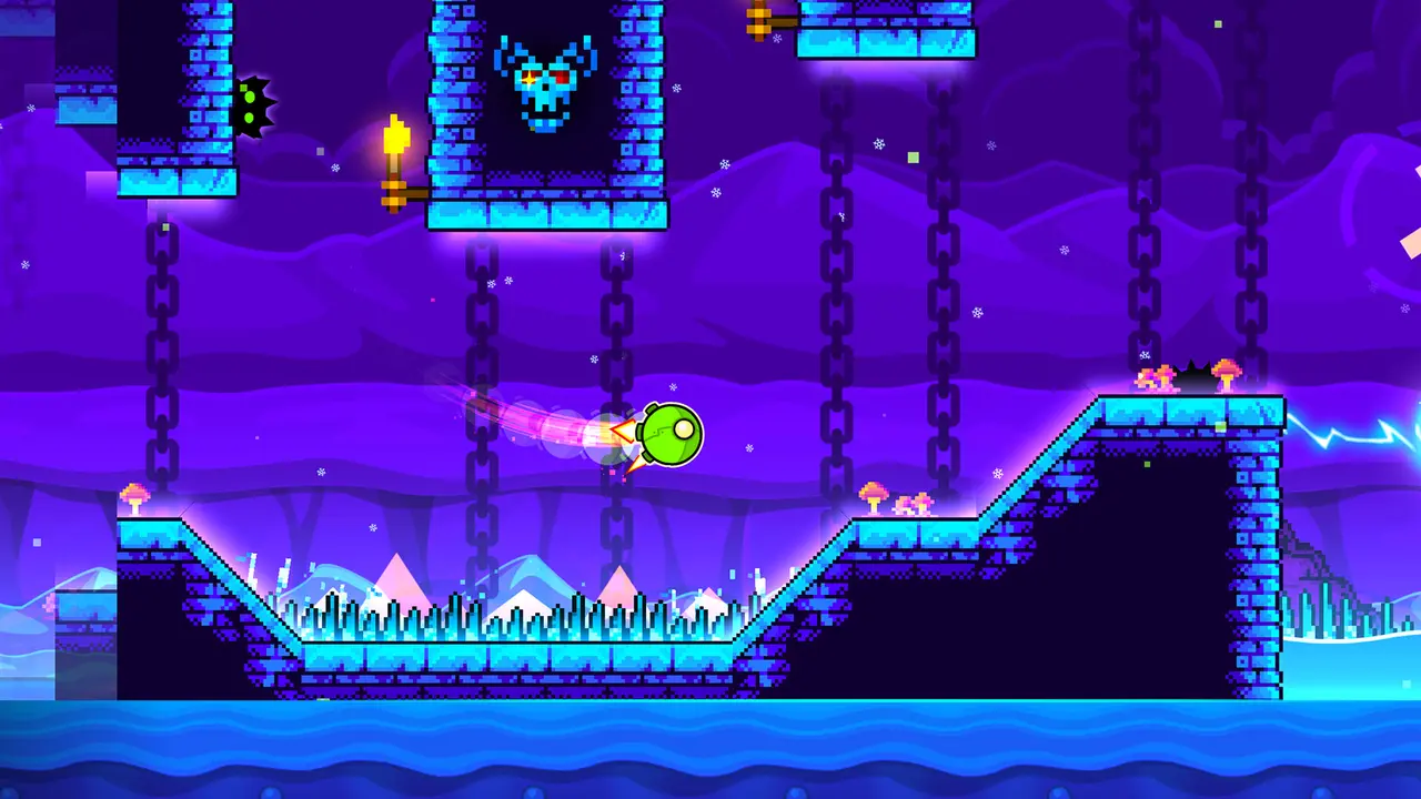 Character customization in Geometry Dash MOD APK