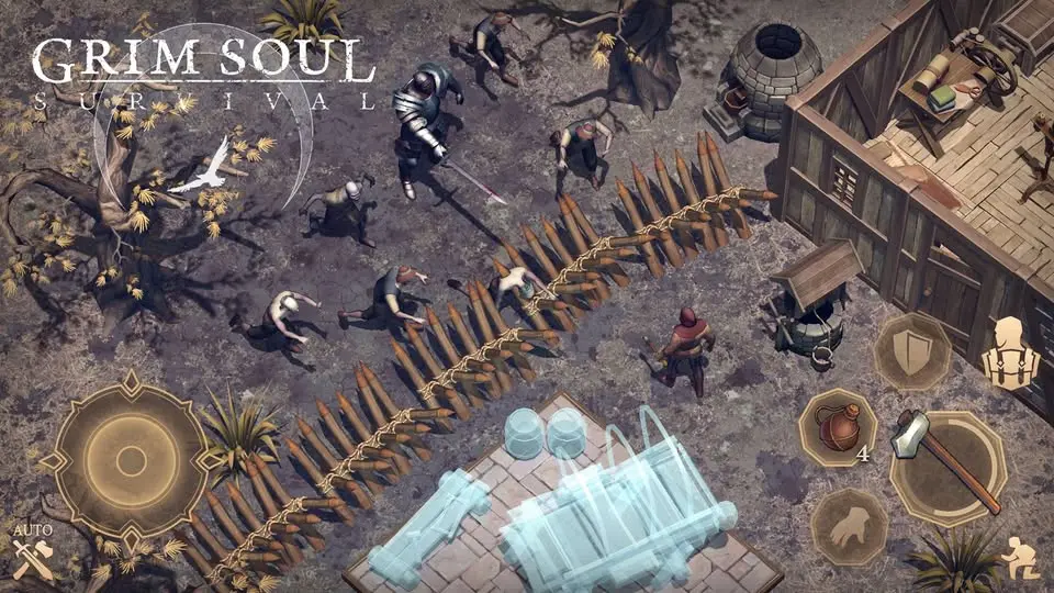 Survival character in Grim Soul Dark Survival RPG