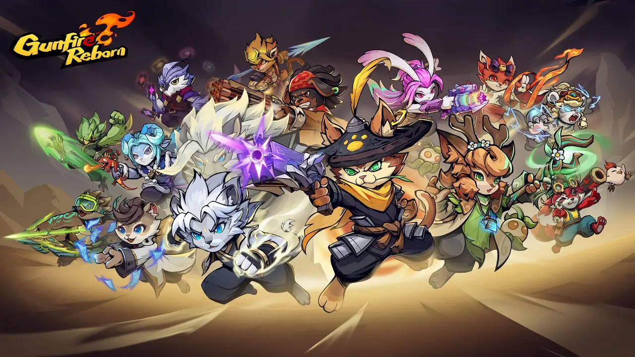 Gunfire Reborn character with weapons and skills