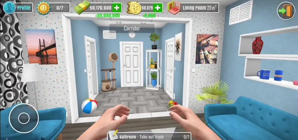 Interior decoration in House Flipper