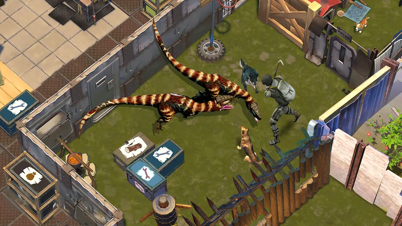 The dinosaur world in Jurassic Survival