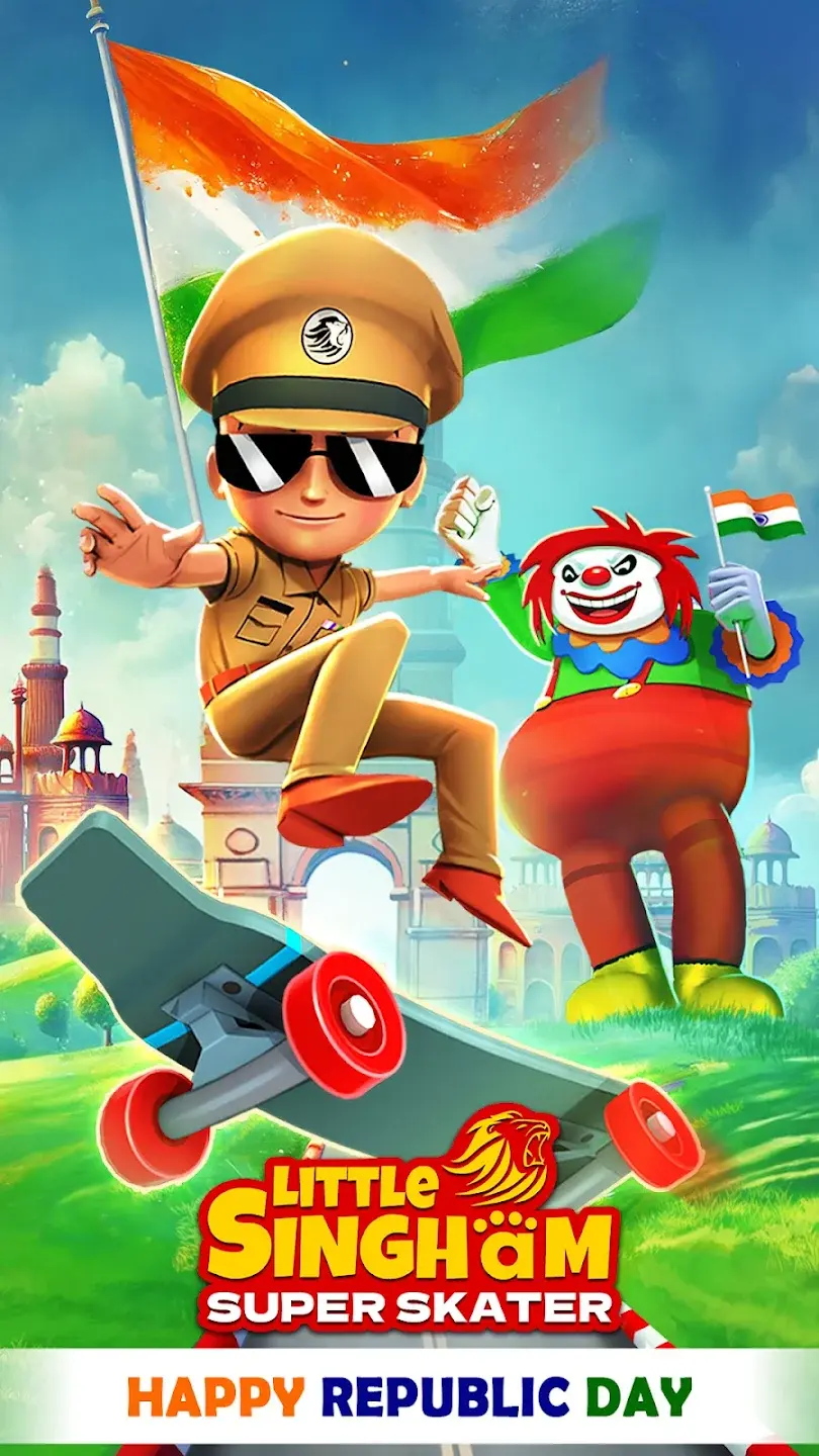 Little Singham Super Skater MOD APK screenshot 1