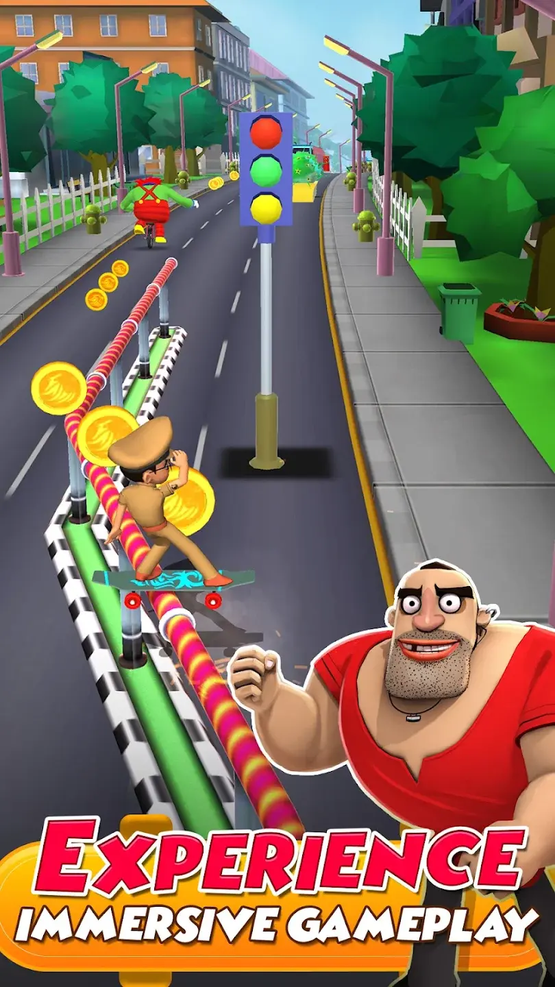 Little Singham Super Skater MOD APK screenshot 2