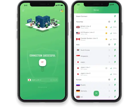 PandaVPN Pro APK main interface on Android