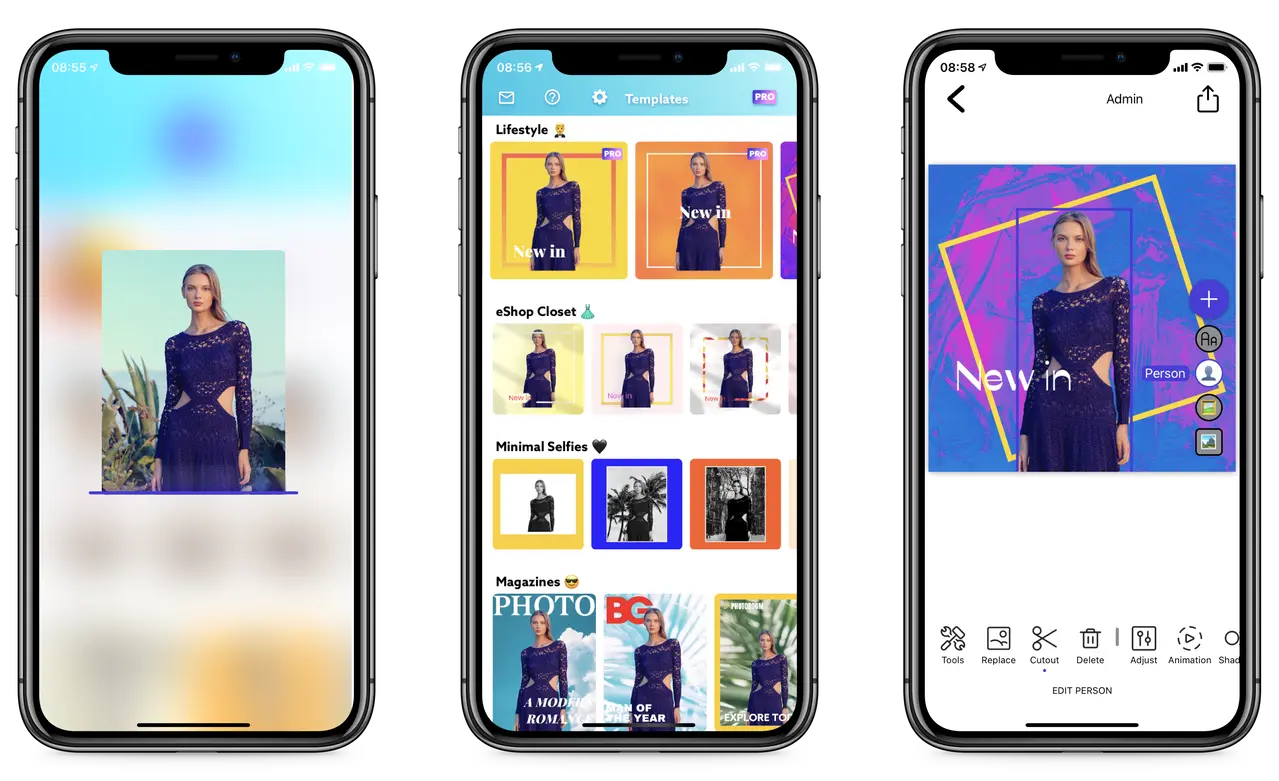 PhotoRoom MOD APK editing interface