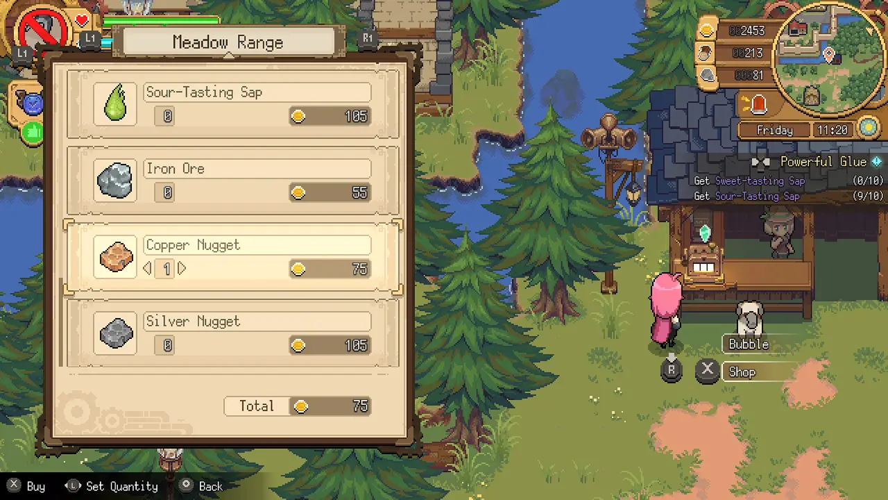 Gathering ingredients in Potion Permit