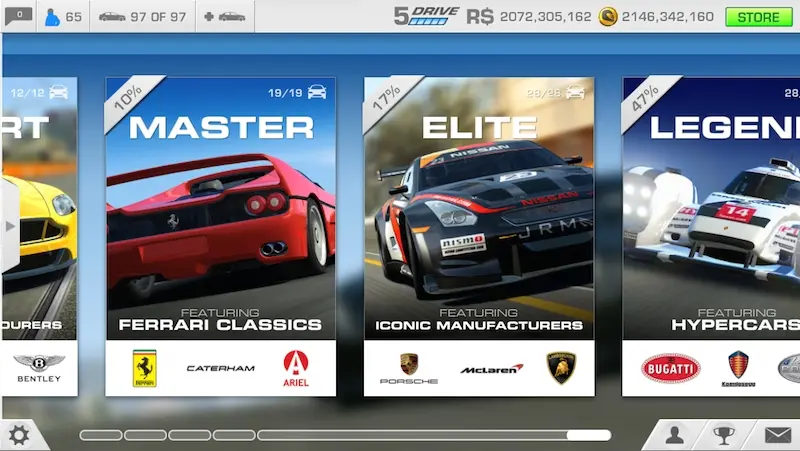 Car upgrades in Real Racing 3 MOD APK