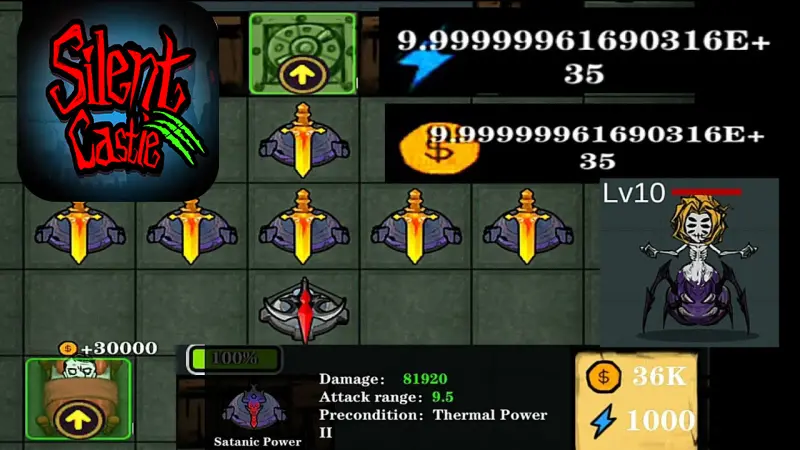 Shop interface in Silent Castle MOD APK
