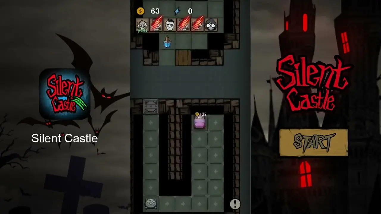 Dark castle environment in Silent Castle