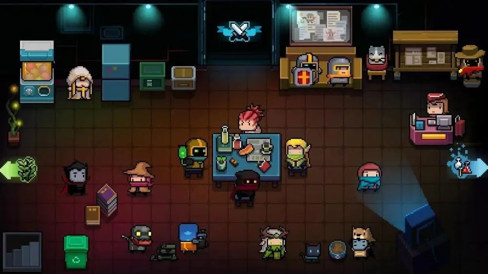 Soul Knight top-down pixel shooting gameplay