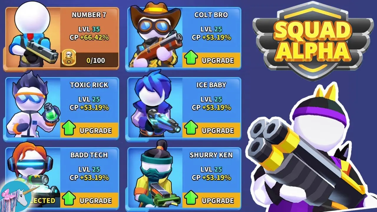 Upgrading weapons in Squad Alpha