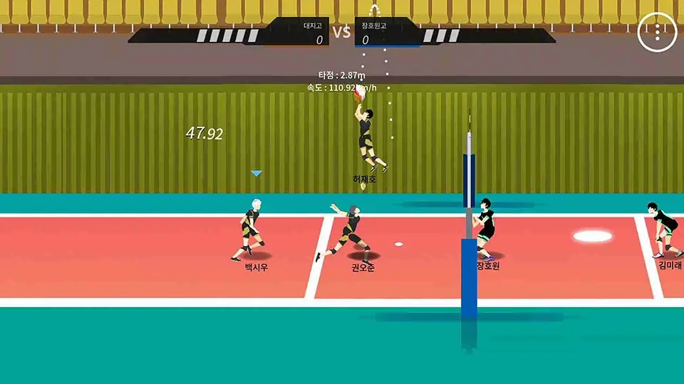 Team lineup interface in The Spike