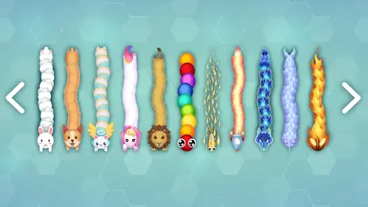 Unlocked skins in Snake.io MOD APK
