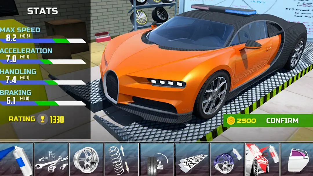 Car upgrades in Car Simulator 2 MOD APK
