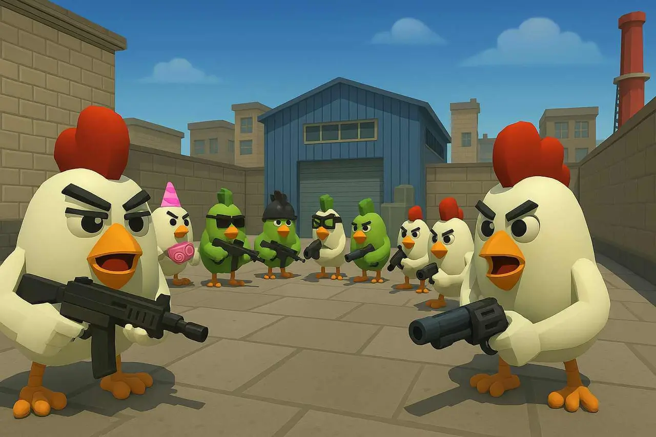 Chicken Gun colorful and compact maps