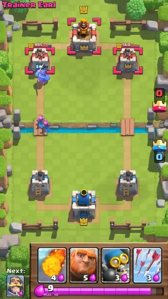 Clash Royale real time battle gameplay