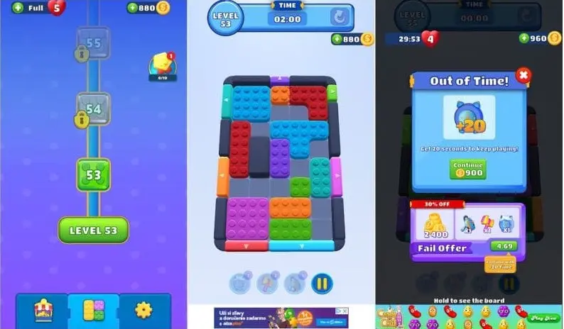 Color Block Jam level design complexity