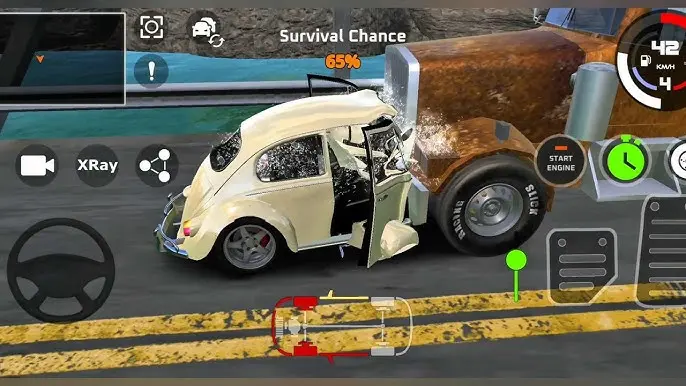 DriveCSX Car Crash Simulator xe bị biến dạng nặng
