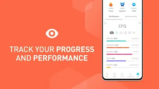 Skill progress statistics in Elevate MOD APK