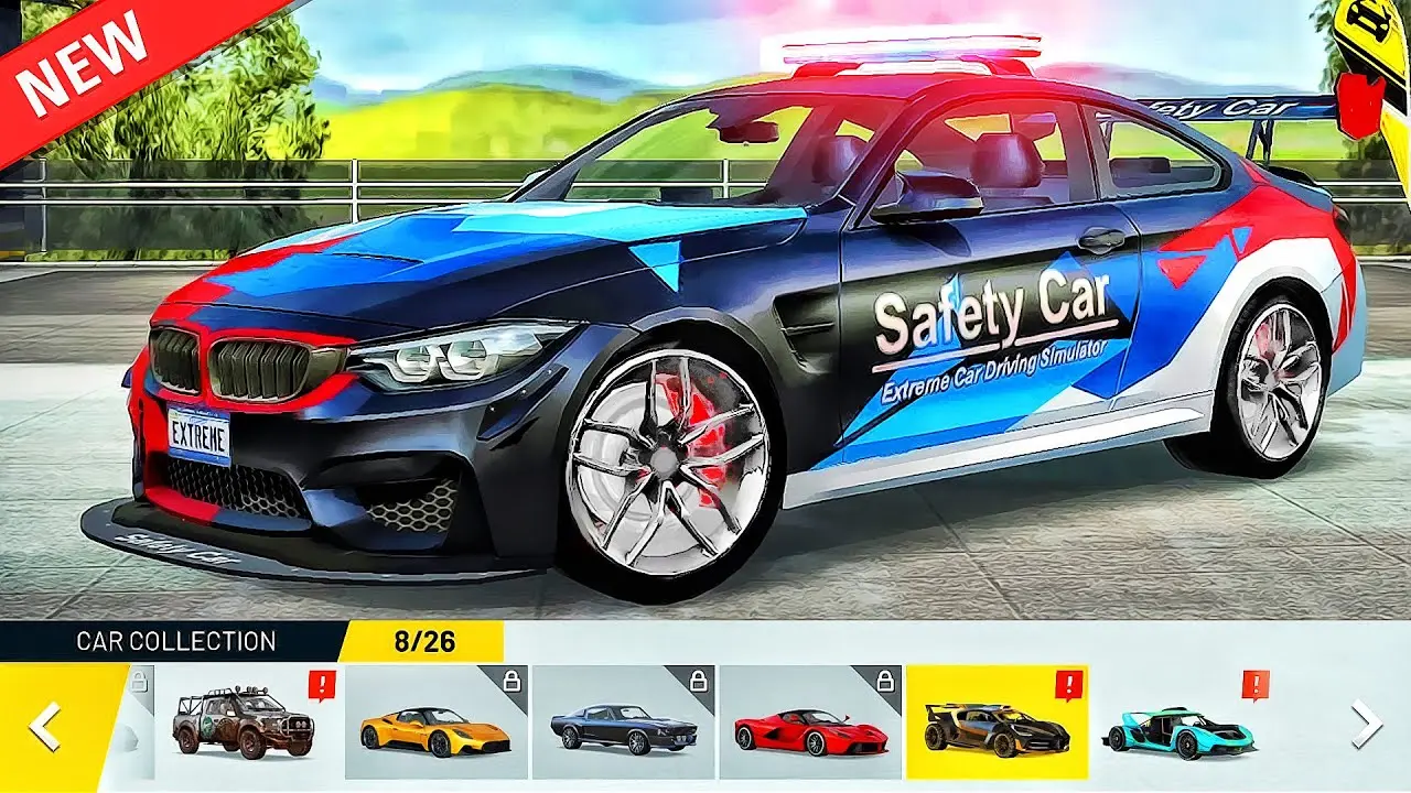 Supercar unlocked in Extreme Car Driving Simulator MOD