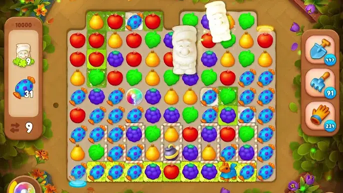 Gardenscapes MOD APK match 3 gameplay