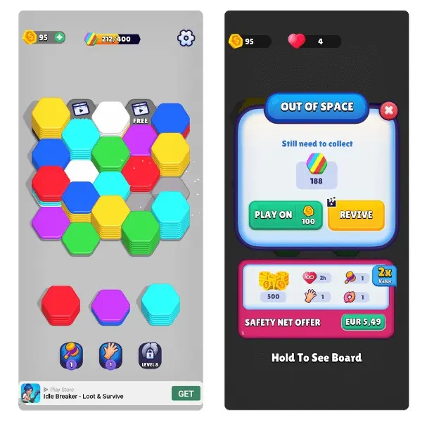 Advanced level in Hexa Sort MOD APK