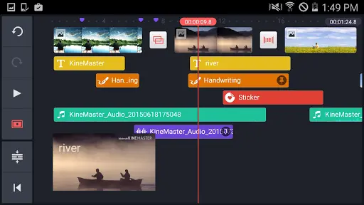 Multi-layer timeline in KineMaster MOD APK