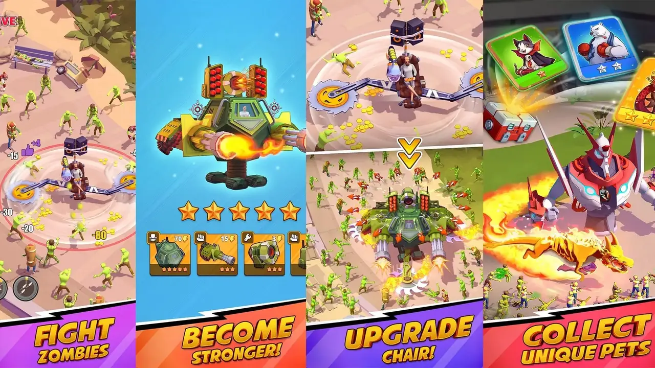 Upgrading buildings in Lazy Apocalypse MOD APK