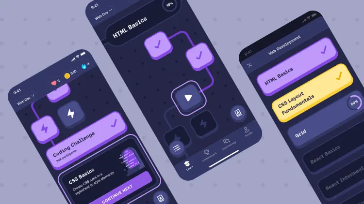 Interactive coding exercises in Mimo
