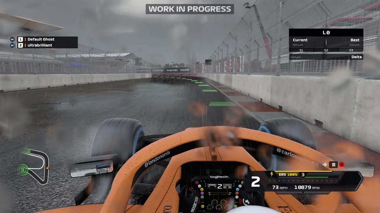 Racing in the rain in Monoposto
