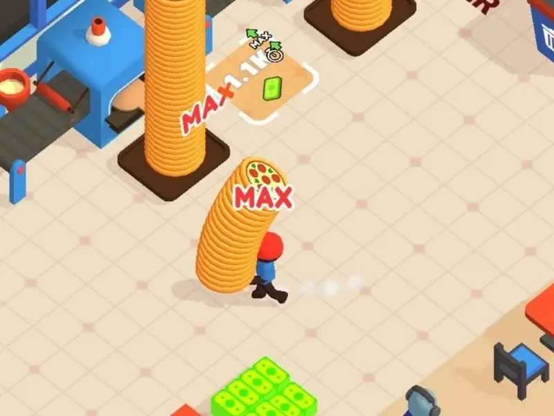 Upgrading pizza shop in Pizza Ready MOD APK