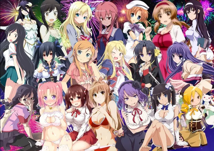 Waifu character interaction in Pocket Waifu MOD APK