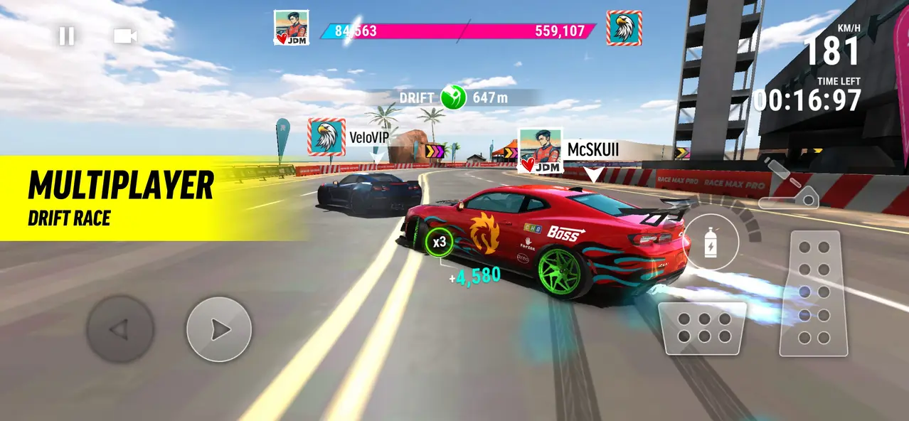 Drift mode in Race Max Pro MOD APK