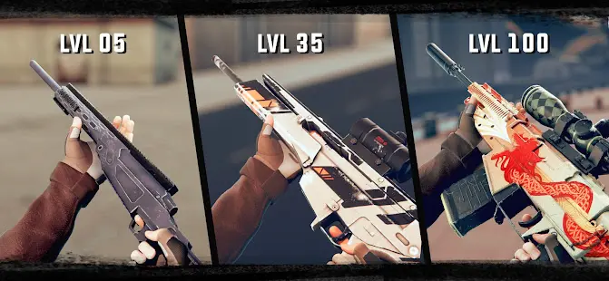 Weapon upgrade system in Sniper 3D