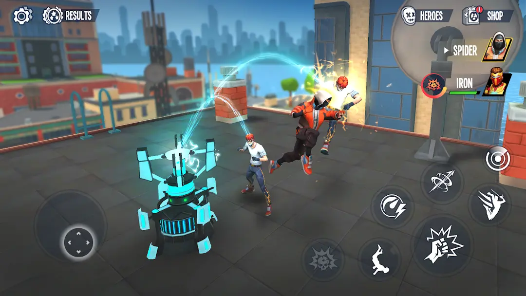 Spider Fighter 3 combat gameplay in open world city