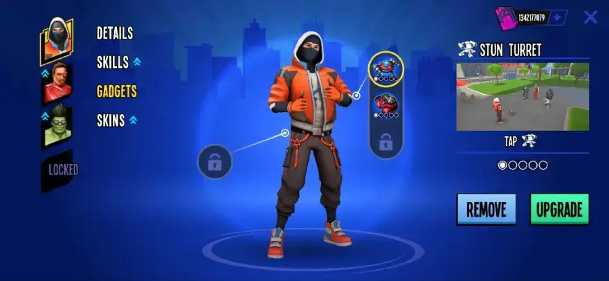 Skill upgrade system in Spider Fighter 3