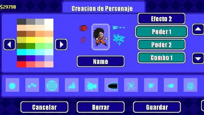 Character upgrade interface in Warriors of the Universe MOD APK